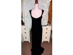 Black velvet floor length dress