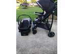 Car seat, base, and stroller