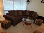Brown & Bronze Mid-Size Sectional**