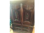 1970 soild built Armoire Dresser China hutch