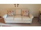 NEW Smith Brothers of Berne ivory couch w/pillows
