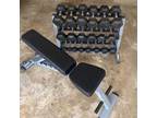 5lb - 50lb Body Solid Dumbbell Set w/bench