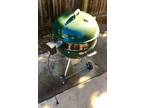 Weber charcoal grill with rotisserie