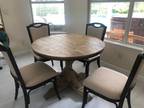 42" diameter table and 4 chairs