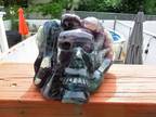 Beautiful Very Large 8.32 lbs of Natural Fluorite Skull Carving