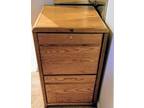 2-Drawer Oak File Cabinet