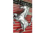 Ferrari chrome prancing horse emblem / badge