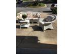 Three piece white wicker set. Excellent condition