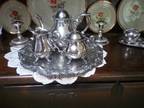Rogers silver plated tea set with platter. Georgetown edition.