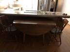 Antique drop leaf maple table with 4 chairs