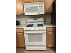 Gas stove and matching above range microwave with bracket