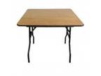 48" Plywood Square Folding Table - Folding Chair Larry Hoffman