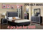 Queen Bed Room Set Nice Price Deal with Four Pcs,White Color Available