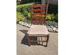 Solid Wood Ladder Back Dining 6 Each Chairs