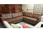 Martino Leather 2-Pc Sectional Sofa Cafe Reg. $3895 Ours