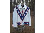 EVEL KNIEVEL Motorcycle Biker Stunt Jacket Leather Mens 5X 50"- 52"