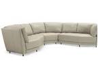 Furniture Belice 3pc All Leather Sectional light gray - FURNITURE NOW