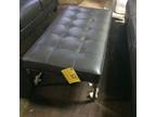 Leather Ottoman - NEW - FURNITURE NOW - LEATHER OUTLET
