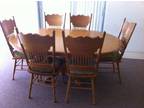 Dining Table with 6 chairs and extra leaf
