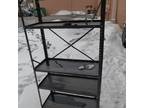 Metal shelves, self contained raxk