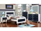 Shop Alivia -Blue/White 5PC Twin Bedroom Collection at Leon Furniture