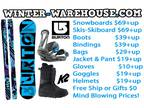 Snowboard,Skis Sale