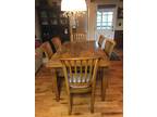 Mission style dining table & 6 chairs