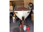 Cruisers wood boat and trailer