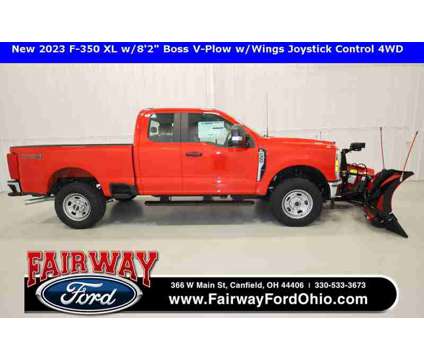 2023 Ford F-350SD XL w/8ft. Boss V-Plow w/Wings Joystick Control 4WD is a Red 2023 Ford F-350 XL Truck in Canfield OH