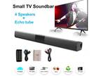 Surround Sound Bar 4 Speaker System Wireless BT Subwoofer TV Home Theater&Remote
