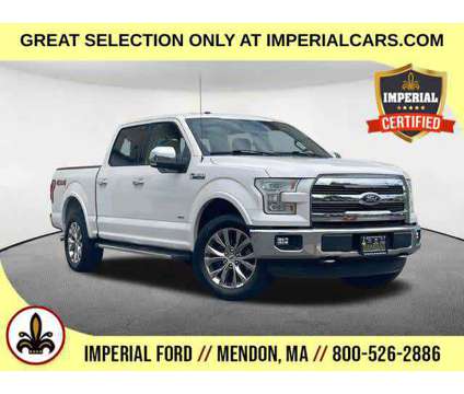 2016UsedFordUsedF-150Used4WD SuperCrew 145 is a Silver, White 2016 Ford F-150 Lariat Car for Sale in Mendon MA