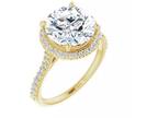 Lab Grown Diamond Ring | 4 Carat Round Halo-Style Engagement Ring