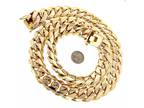 1.5 Kilo = 3.30 Pounds: Miami Cuban Link Solid 14K Yellow Gold Necklace for Men