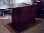 Cherrywood Banquet table & Matching Mirror & Cabinet