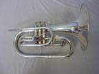 Quality! King 1120 USA Silver Marching Mellophone + Case