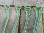 SET 4 ORIGINAL Heavy Metal DECORATIVE LEGS For Salvage Or Repurpose 28.5" Tall