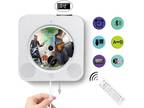 Wall Mounted Bluetooth CD Player Stereo Speaker FM Radio Stand Remote AUX SD
