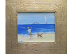Oil Painting Child on the Beach by Florida Artist Linda L Boykin Free Shipping!