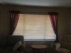 (2) 8 ft Window Blinds Faux Wood Horizontal