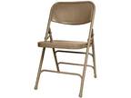 BEIGE METAL FOLDING CHAIR BY Discount Folding Chairs Tables Larry