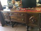 Antique buffet table
