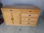 Bamboo and wooden dresser. Very nice. Very sturdy.