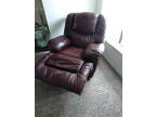 Brown leather recliners