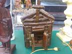 Very old folk art twig schoolhouse