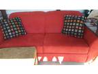 Red Suede Sofa