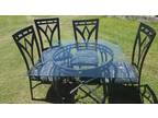 Wrought Iron Table and 4 Chairs