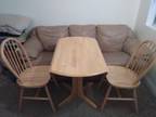 40" Wood Drop Leaf Dinette 3 PC Set " Natural"