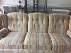 Blue and tan, Couch, loveseat, chair and ottoman
