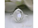 Silver Moonstone Ring.
