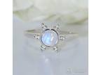 Silver Moonstone Ring.